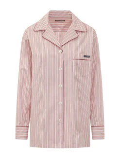 Striped Shirt with Collar and Pocket