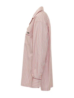 Striped Shirt with Collar and Pocket
