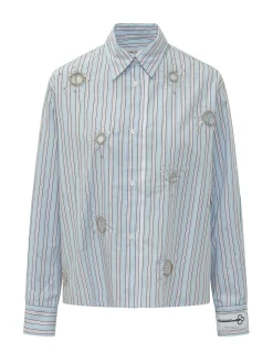 Striped Shirt with Embellishments