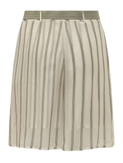 Striped Shorts with Belt