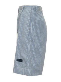 Striped Shorts with Self Tie Belt