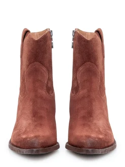 Suede Loafers with Apron Stitch