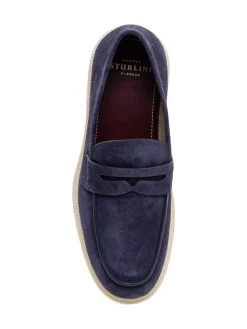 Suede Loafers with Thick Sole
