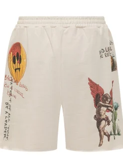 Sweat Shorts with Graphic Print
