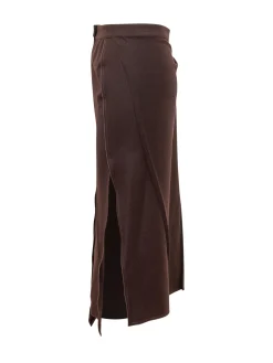 Tailored Midi Skirt with Front Slit