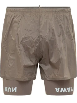 Technical Shorts with Elastic Waistband and Pocket