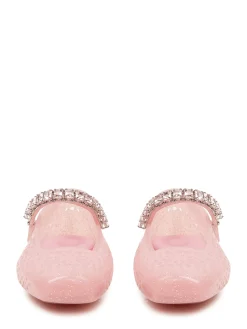 The Jelly Perforated Ballet Flat with Strap