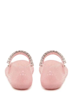 The Jelly Perforated Ballet Flat with Strap