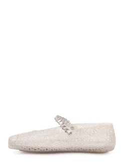The Jelly Perforated Ballet Flat with Strap