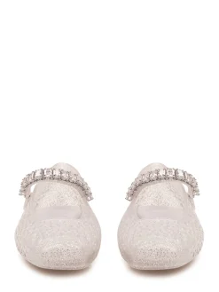 The Jelly Perforated Ballet Flat with Strap