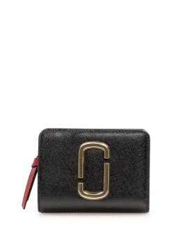 The Mini Compact Wallet with Logo Plaque