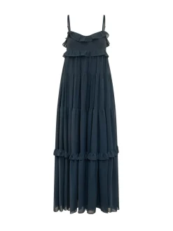 Tiered Maxi Dress with Thin Straps