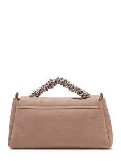 Top Handle Bag in Leather with Chain Handle