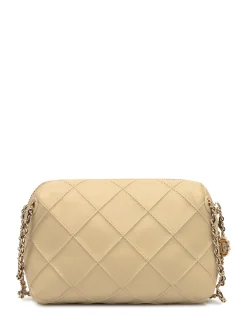 Tory Burch Beige Quilted Bag with Chain Strap