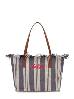 Tote Bag City Striped with Embroidered Logo