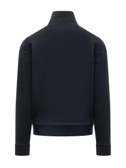 Tricot cardigan with padded front panel