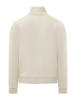 Tricot cardigan with padded front panel
