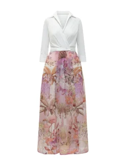 Tropical Print Long Dress