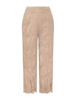 Trousers with Elastic Waist and Straight Leg