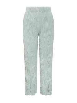 Trousers with Elastic Waist and Straight Leg