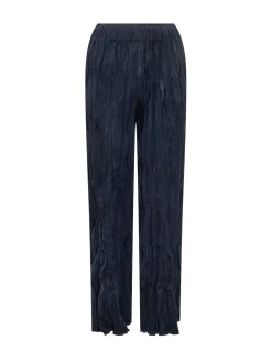 Trousers with Elastic Waist and Straight Leg
