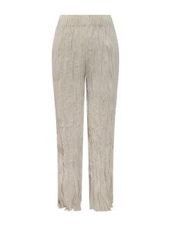 Trousers with Elastic Waist and Straight Leg