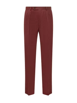 Trousers with Front Button Closure