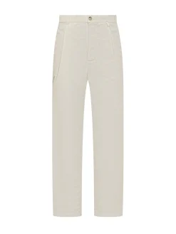 Trousers with Front Closure and Pockets