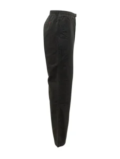 Trousers with Integrated Belt and Straight Leg