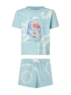 T-shirt and Shorts Set with Bear Print