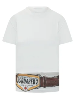T-shirt with Belt Print