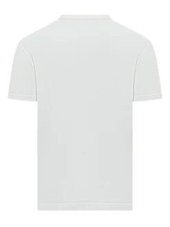 T-Shirt with Contrasting Embroidered Logo