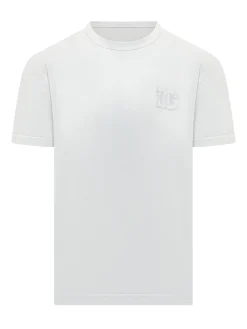 T-Shirt with Contrasting Embroidered Logo
