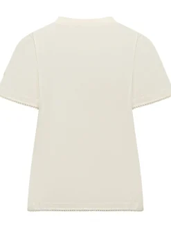 T-shirt with Crew Neck and Wavy Trims