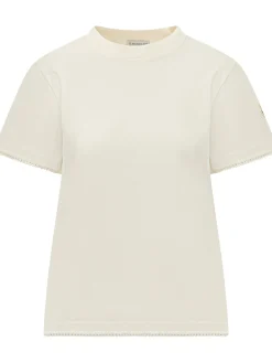 T-shirt with Crew Neck and Wavy Trims