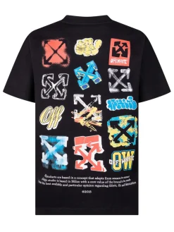 T-shirt with Front Graphic Print and Crew Neck