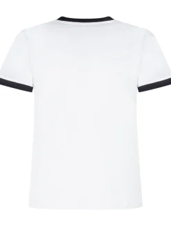 T-shirt with Front Logo and Contrasting Trims