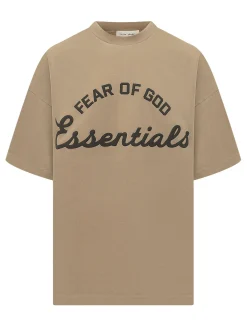 T-shirt with Front Print and Crew Neck