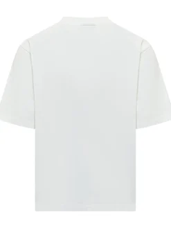 T-Shirt with Logo Denim Pocket
