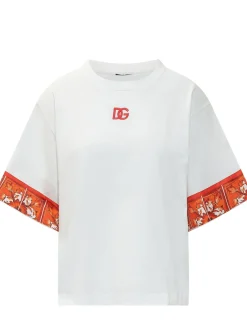 T-shirt with Maiolica Print Borders