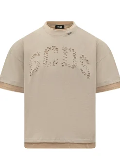 T-shirt with Perforated Logo