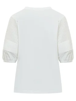 T-shirt with Perforated Sleeves