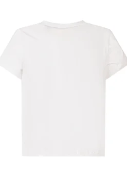 T-shirt with Printed and Embroidered Detail