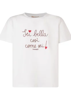 T-shirt with Slogan Print