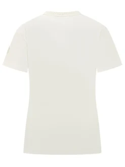 T-shirt with Textured Crew Neck and Short Sleeves