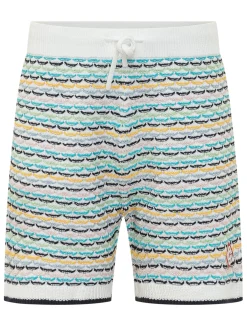 Tuck Stitch Shorts with Drawstring