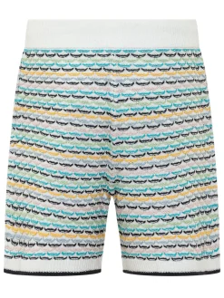 Tuck Stitch Shorts with Drawstring