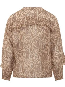 Tunella Shirt with Ruffles and Paisley Print