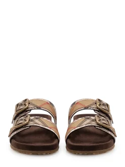 Urchin Sandals with Double Buckle and Print