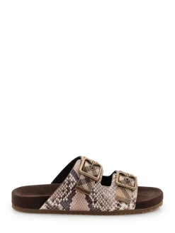 Urchin Sandals with Double Buckle and Print